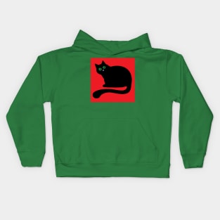 A LOVING BLACK CAT LOOKING FOR A TREAT Kids Hoodie